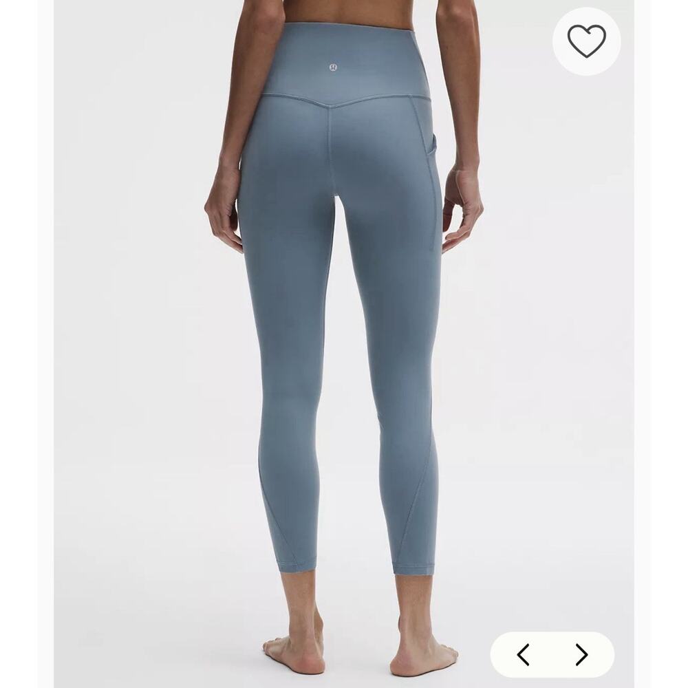 Lululemon Align Leggings With Pockets 25” Steel Blue Size 10 - Picture 2 of 6